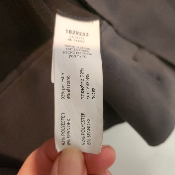 Moto jacket in gray faux suede by Dex - Picture 2 of 5